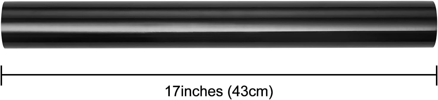 PlandRichW Black Metallic Wrapping Paper Mini Roll - Glossy Solid Color Gift Paper Great for Weddings, Birthdays, Christmas, Baby Showers - 17 Inches X 33 Feet
