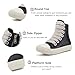 IMPREMEY Women's High Top Sneakers Lace Up PU Leather Shoes with Thick Soles and Zipper, Fashionable Walking Shoes