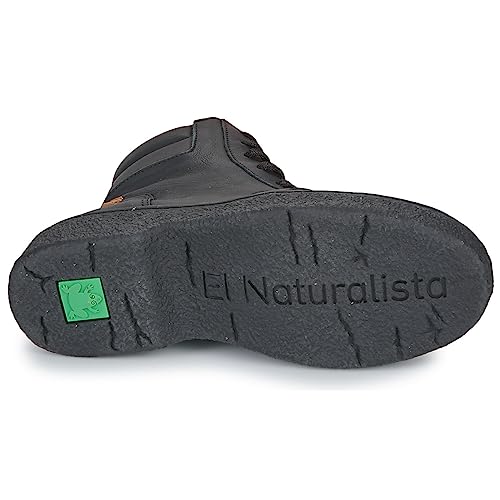 El Naturalista Para Mujer. 259001101005_001 Botines De Piel N5900 Wax Nappa Black / Arpea (36), Negro, Plano, 1 A 3Cm, Casual - 8