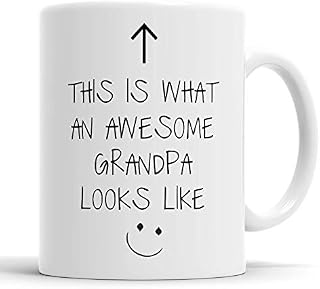Faithful Prints This is What an Awesome Grandpa Looks Like Mug Fathers Day Dad Funny Humour Gift Cup Birthday Christmas, Ceramic Mugs