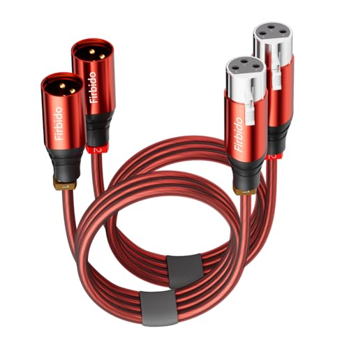 Firbido 10FT XLR Cable 2-Pack for Microphones & Speakers