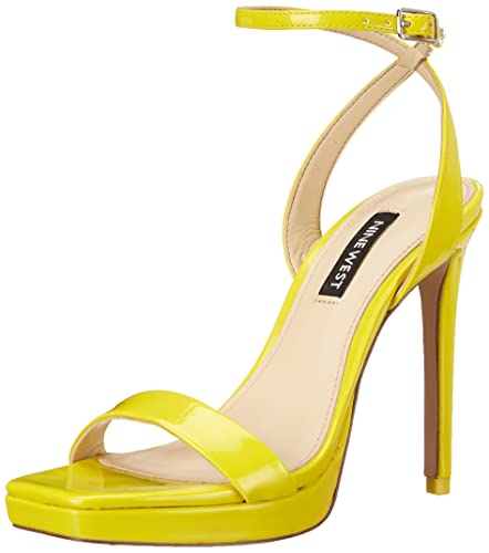 Nine West Women's Zadie3 Heeled Sandal, Yellow, 9.5