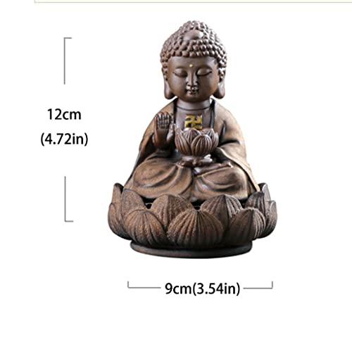 Bouddha support encens reflux céramique aromathérapie et yoga