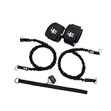 ★ Größe: 120cm Xingdong Leg Muskeltrainer elastisches Seil Burst-Stärken-Übungs-Widerstand-Band Lauf Zugseil Stretch Bein Übung Artifact dauerhaft (Color : Black 60 lbs)