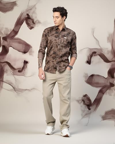 Majestic Man Stylish Abstract Print Casual Shirt – Pure Cotton| Full Sleeve | Trendy & Comfortable