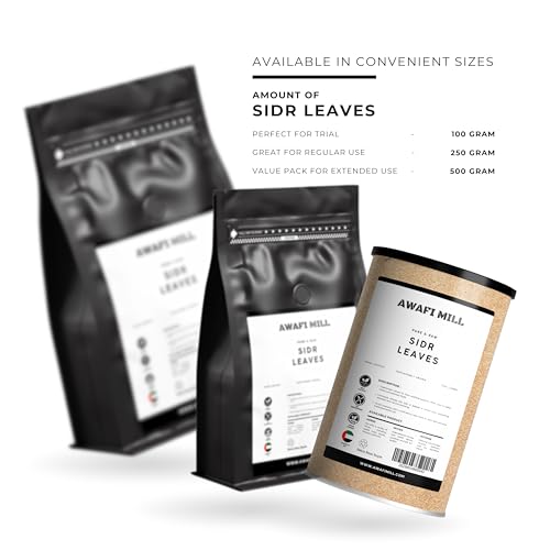 AWAFI MILL Sidr Leaves (Ziziphus spina-christi) | Gentle Hair Rinse | Clean Green, Mildly Sweet Aroma - 250 g | 9 Oz