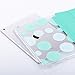 ULAK Compatible with iPad 6th 5th Generation Case, Slim Trifold Lightweight Smart Case Stand Auto Sleep/Wake Hard Back Clear Polka Dot Cover for iPad 9.7 iPad 5th 6th Generation, Mint