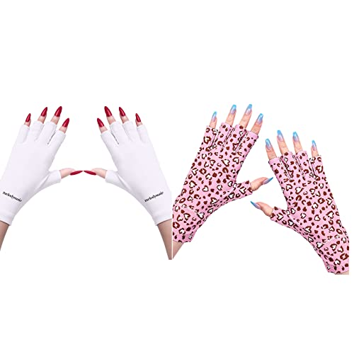 Melodysusie Uv Glove For Gel Nail Lamp, Professional Upf50+ Uv Protection Gloves For Manicures, Nail Art Skin Care Fingerless Anti Uv Glove Protect Hands From Uv Harm #TOP15