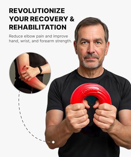 DMoose Fitness Flex Tennis Elbow Bar & Hand Forearm Strengthener for Golfer's, Athletes, Tendonitis, Injury Recovery and Rehabilitation Equipment, Flexible Training and Physical Therapy Tool