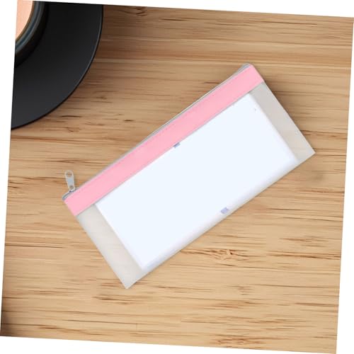 Beaupretty 4Pcs Transparent Budget Wallet with Zipper Reusable Money Envelope Pouch for Cash Checks Bank Use Versatile Storage Hazy4