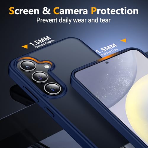Image of SPIDERCASE Magnetic for Samsung Galaxy S24 Case, [3 Stand Ways][ Military Grade Drop Protection] with Invisible Stand Shockproof Slim Case for S24 6.2 inch, Blue