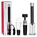 Wine Opener, Wine Air Pressure Pump Opener Set, Wine Bottle Cork Remover Pump Tool Kit Corkscrew with Foil Cutter, Wine Aerator Pourer, Vacuum Stopper Wine Accessories (4PCS Set)