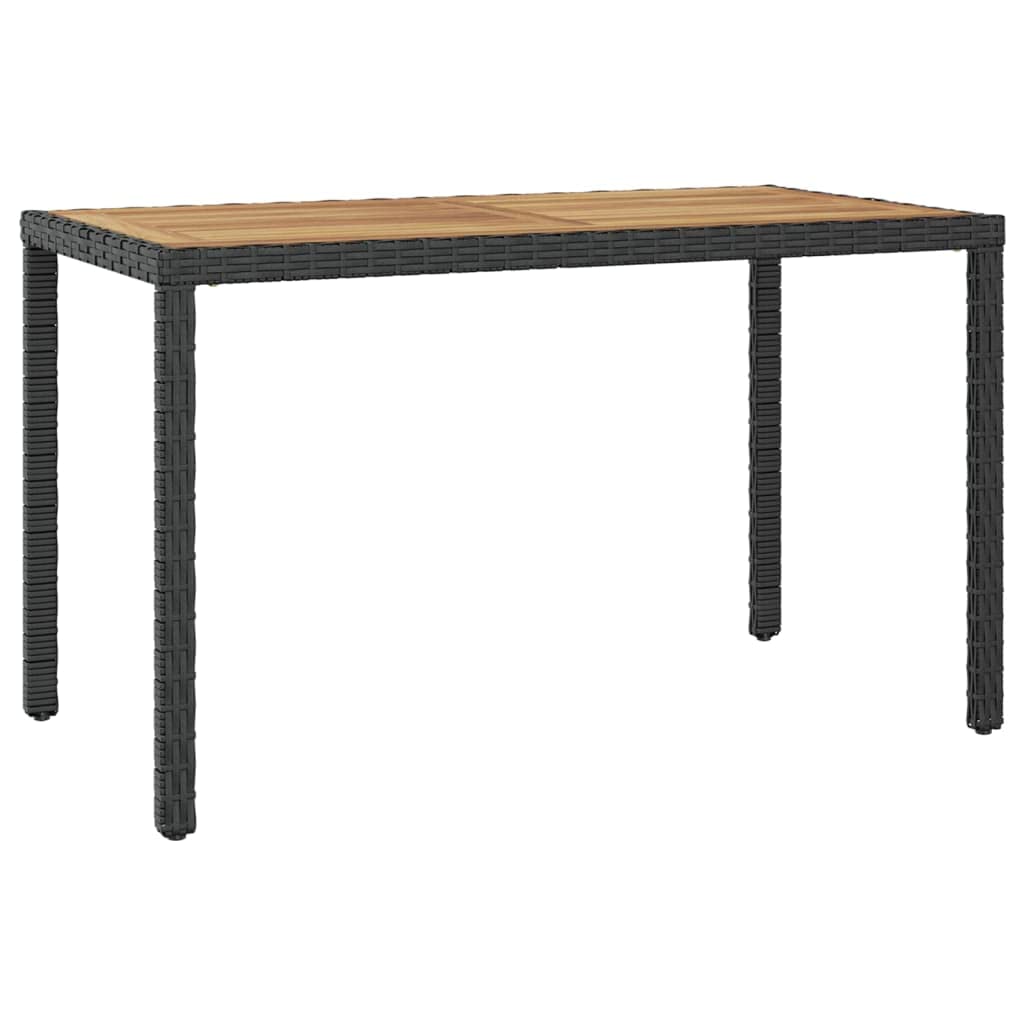 Mesa de jardín de ratán de alta calidad y madera de acacia maciza