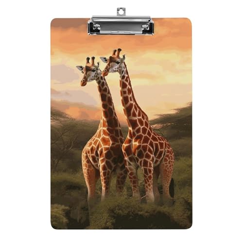 Presse-papiers girafe en acrylique 31,8x21,6 cm pour l'organisation de bureau
