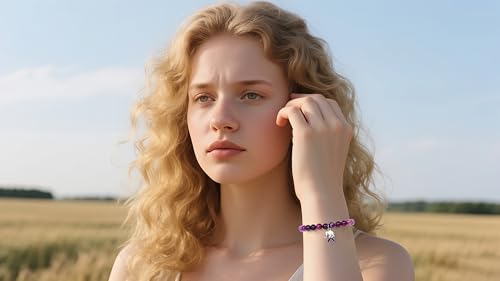 Alzheimer's Bracelets Alzheimer's Awareness Products Dementia Jewelry Alzheimer's Products Purple Bracelets Purple Beaded Bracelet2