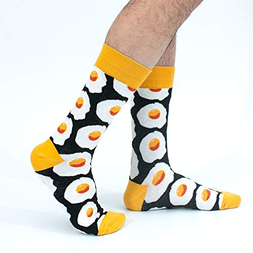 Bonangel Men's Fun Dress Socks-Colorful Funny Novelty Crew Socks Pack,Art Socks - Thumbnail 4