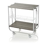 Brandani CARRELLO PIEGHEVOLE COLOR LEGNO BASIC IN MDF E METAL 54117