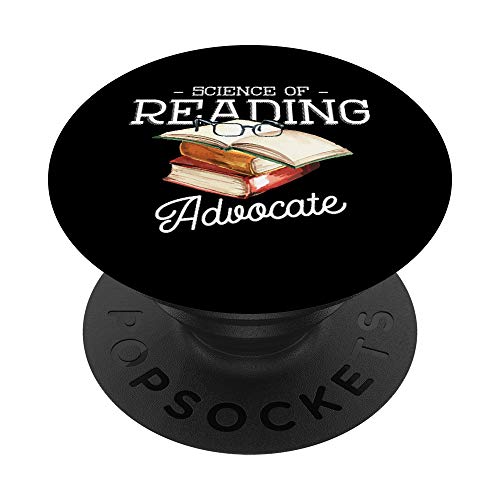Science Of Reading Advocate Books Literature Book Reader PopSockets PopGrip: Agarre intercambiable para Teléfonos y Tabletas