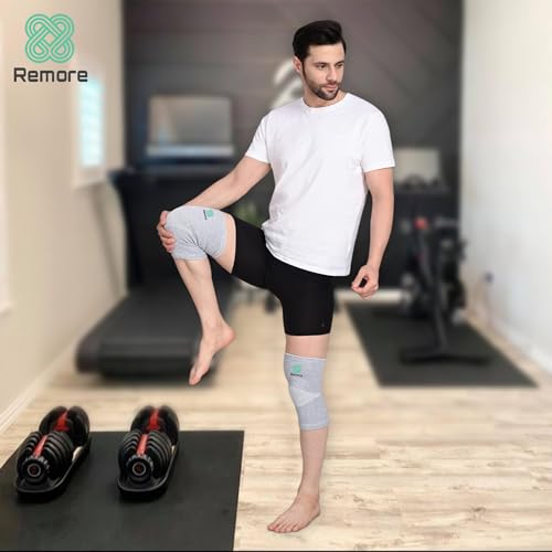 Image of Bamboo Knee Compression Sleeve for Men and Women Bamboo Knee Brace for Men and Women Knee Pain, Gym, Running, Basketball, Meniscus Tear, Sports, Joint Pain Relief, Injury Recovery (64-70cm