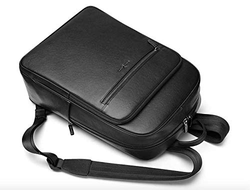 Mochila em Couro Legítimo William Polo a Prova D'água para Notebooks até 14 Polegadas Modelo Unique