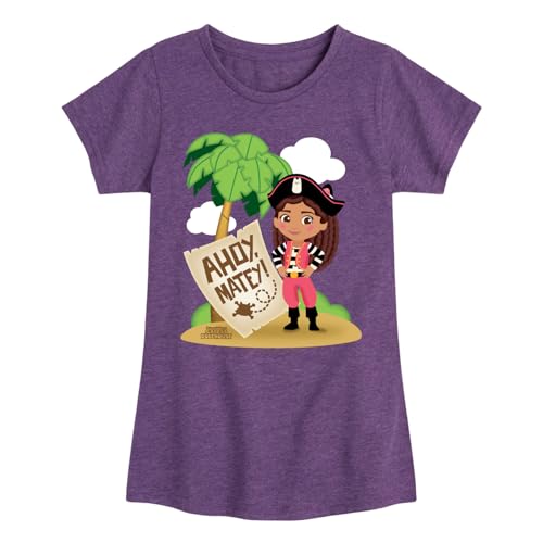 Gabby's Dollhouse - Ahoy Matey - Toddler and Youth Girls Fitted Short Sleeve Graphic T-Shirt