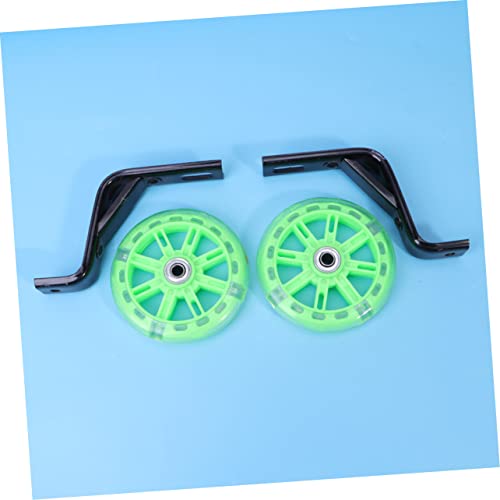 Homoyoyo 2 piezas de ruedas de entrenamiento para bicicleta - estabilizadores resistentes con LED - verde miniatura 6