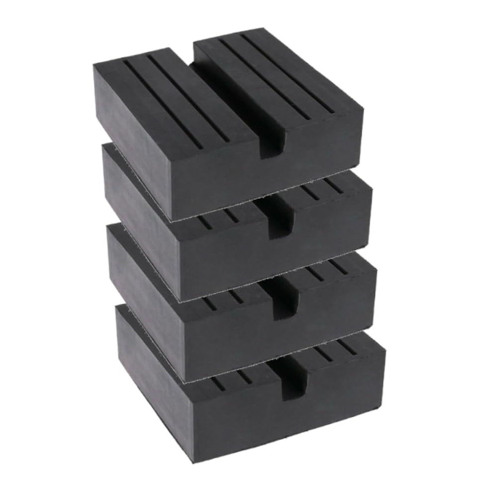 Square Jack Pad 4 Pack Anti-Slip Rail Adapter Support Block Anti-Slip Rail Pinch Weld Adapter for Car Lift
