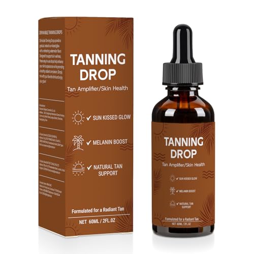 2026 Neu Trinkbare Bräunungstropfen, 60ml Bräunungstropfen zum Trinken, Selbstbräuner tropfen für Gesicht und Körper, Sunless Tanning Drops für natürliche Bräune, Schnelle Bräunung (1 Flasche)