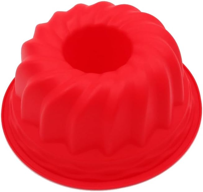 Molde de silicona para tartas, antiadherente, de 9 pulgadas, de gran capacidad, hueco, redondo, de gasa, para hornear, apto para horno, microondas y