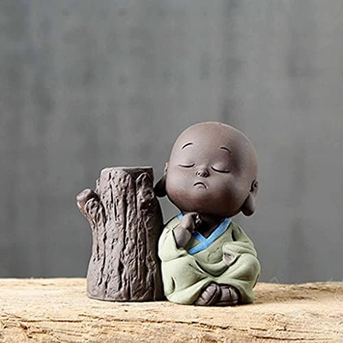 Cute Little Monk Tea Pet Hydroponic Vase Creative Tea Set Pet Decoration Boutique Tea Ceremony Accessories (Color : B) (D) image 4