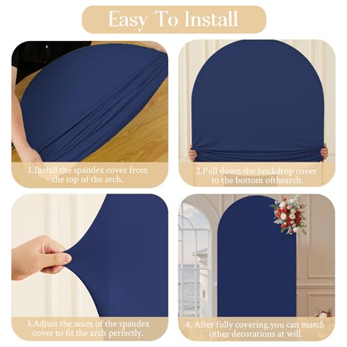 Navy Blue Arch Backdrop Cover 6.6FT, Navy Blue Arch Covers Stretchy Backdrop by HB HBB MAGIC - Used condition - Image 7