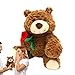 Oso Que Sostiene Rosa, Peluche Oso De San Imagen de Oso Que Sostiene Rosa, Peluche Oso De San