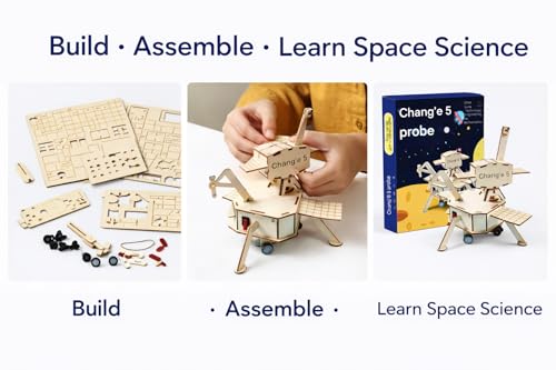 Image of Chang'e-5 Probe DIY Wooden STEM Science Kit for Kids | Educational Space Craft Model | Hands-On Learning Toy for Age 8+ | School Project & Gift Toy(Chang'e 5 Probe)