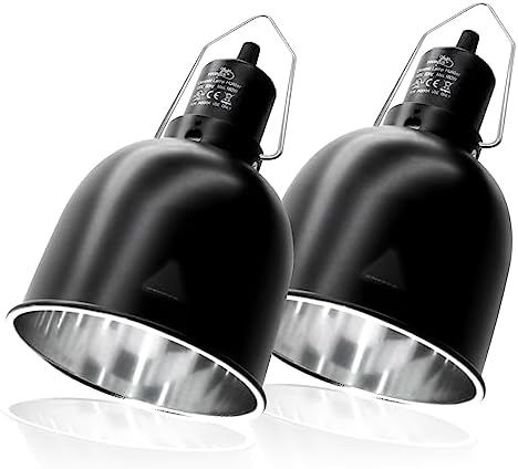 FOUDOUR 5.5 英寸深圆顶爬行动物灯具,带独立开关,水族箱圆顶爬行动物UVB灯插座灯具,爬行动物加热灯灯具,适合UVB灯泡加热灯泡