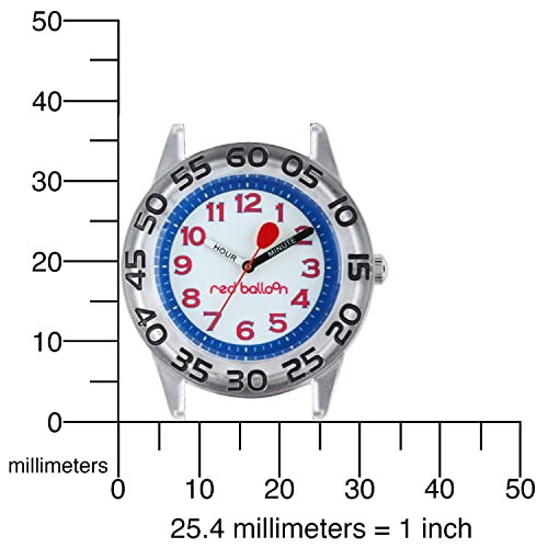 Image of Red Balloon Kids' Plastic Time Teacher Analog Quartz Nylon Strap Watch