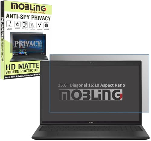 MOBLING Privacy Matte Screen Guard Compatible With Laptops With 15.6" Inch Diagonal With 16:10 Aspect Ratio, HP Dell, Lenovo Acer ASUS, Not a Tempered Glass, Guard Size : 335 mm X 208 mm