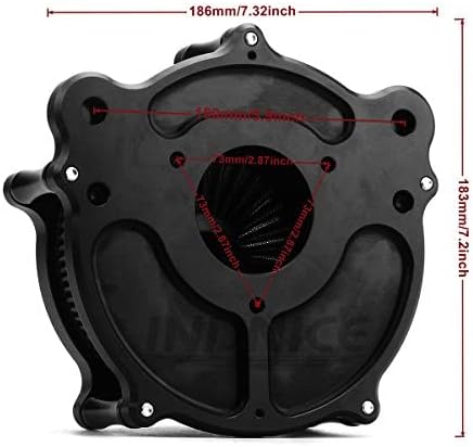 Miniatura 6 de Happy-Motor Filtro de aire de corte de borde CNC para Harley Street Glide Filtro de entrada de aire apto para modelos Harley Touring 2008-2016