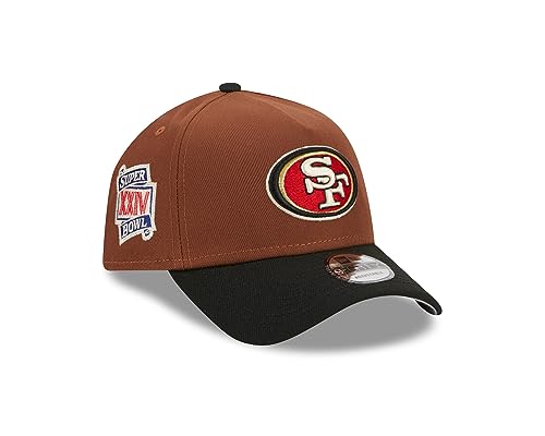 New era San Francisco 49ers NFL Harvest Superbowl XXIV Brown Black 9Forty A-Frame Snapback Cap - One-Size