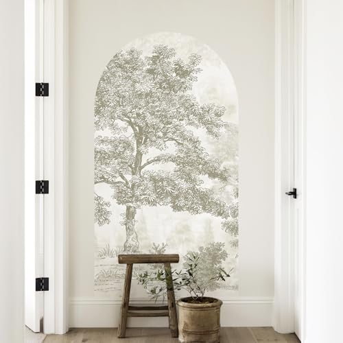 Zeeko Vintage Forest Arch Wall Decal 31"x59" Peel and Stick