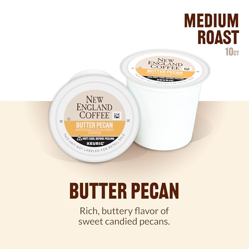 Image of New England Coffee Single Serve Pods, Butter Pecan Medium Roast 10 Count (Pack of 6)