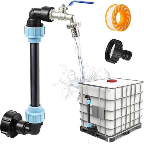 【Facile da usare】 Collegamento rapido, senza necessità di fusione a caldo, pronto all'uso dopo il controllo. Questo raccordo per fusti da una tonnellata può essere fissato rapidamente e facilmente al serbatoio/contenitore dell'acqua ed è facile da installare e rimuovere. Il collo di cigno è dotato di una valvola a sfera scorrevole che consente di risparmiare molto tempo.