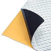 AggSound 1,3mm 12Stücks 40×25cm Alubutyl Anti Dröhn Dämmmatte, selbstklebend Isolierung für Autos, KFZ Lärmschutz, Schalldämmung und Schallschutz(1,12㎡)