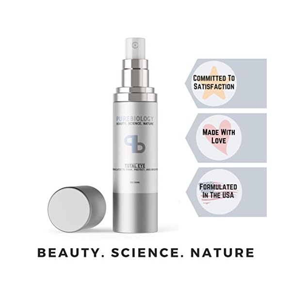 Pure-Biology-Total-Eye-Cream-with-Hyaluronic-Acid-Baobab-Oil-Anti-Aging-Complexes-to-Reduce-Dark-Circles-Puffiness-Under-Eye-Bags-Wrinkles-Fine-Lines-for-Men-Women Total Under Eye Cream for Wrinkles | Caffeine Eye Cream Anti Aging Moisturizer and Avocado Oil Eye Wrinkle Cream with Baobab Oil Hyaluronic Acid and Vitamin E | Hydrating Eye Cream for Men and Women