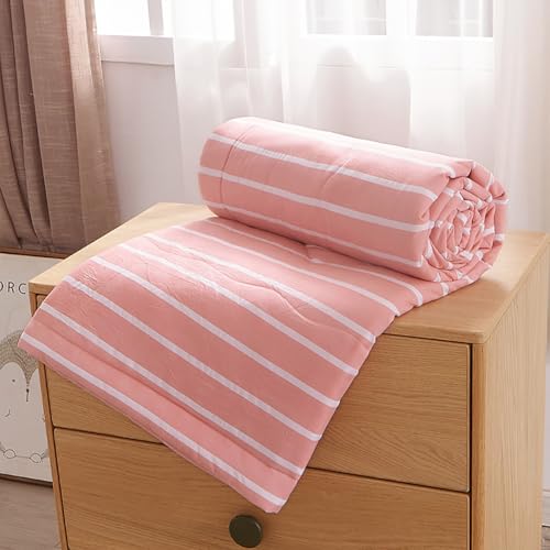 ARE RUG Colcha Cama Verano, Cubrecama Reversible Acolchado Estampado- Moderno y Sencillo Edredón Respirable Suave Microfibra Ligero Sofá Manta, Cama Matrimonio Dormitorio (Pink Jade,150×200cm)