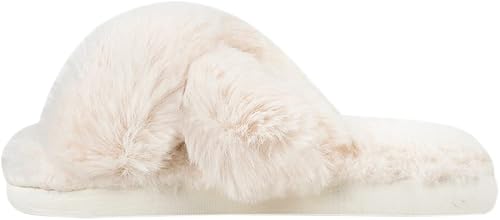 Miniatura 3 de Pantuflas para mujer, cruzadas, de vellón suave, para interior o exterior