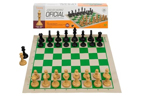 Conjunto de Xadrez Jaehrig Oficial com 2 Damas Extras + Tabuleiro em Courvim