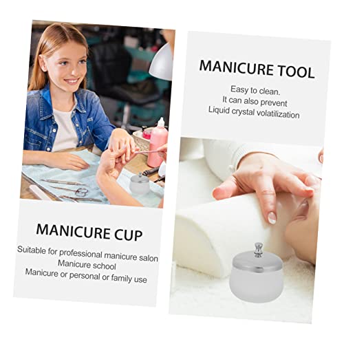 Healeved 2pcs Plato Acrílico Mate para Arte de Uñas miniatura 6