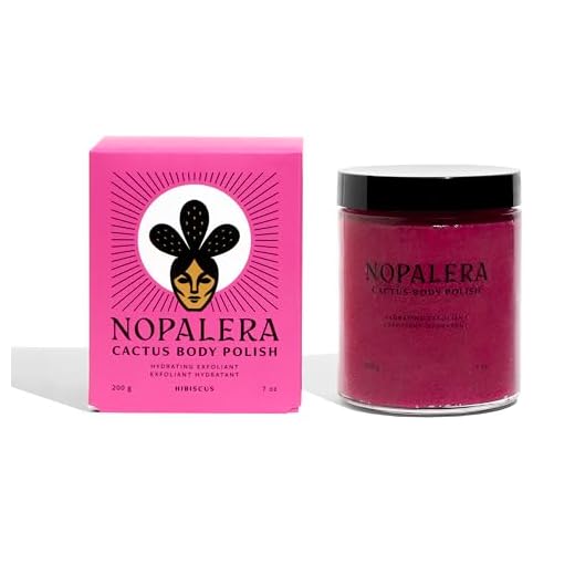 Nopalera Esfoliante De Flor De Cacto De Hibisco - Esfoliante Facial E Corporal, Limpador, Esfoliante E Hidratante 3 Em 1, Vegano, Livre De Crueldade, Aroma Floral Natural, Sem Corantes, 6 Oz.