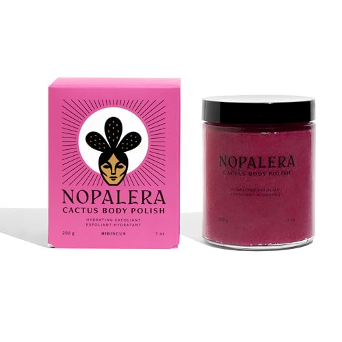 Image of Nopalera Hibiscus Cactus Flower Exfoliant - Exfoliating Face & Body Scrub, 3-in-1 Cleanser, Exfoliator, & Moisturizer, Vegan, Cruelty-Free, Natural Floral Scent, Dye Free, 6 oz.