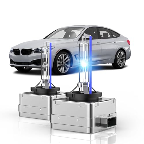 OUHAIMOTOR Fit for 2007-2016 BMW 328i 335i 320i E90 F30 Xdrive D1S HID Xenon Headlight Bulbs, 350% Brightness, High Low Dual Beam Light Bulb, 8000K White Blue, Plug-N-Play, Pack of 2
